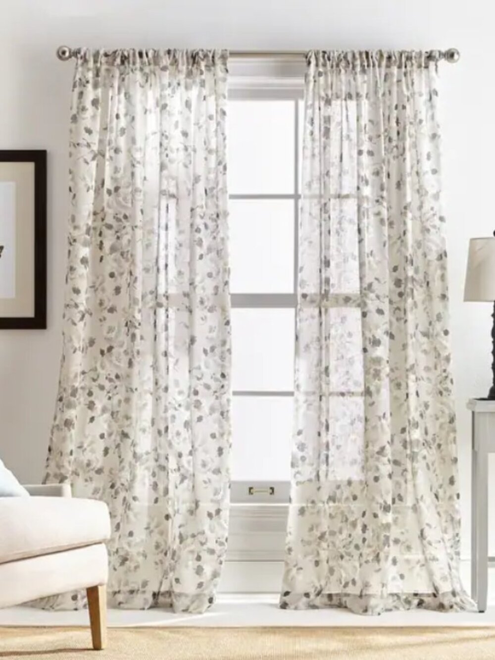 Brand New in Package: Four Martha Stewart Annabelle Sheer Curtain Panels